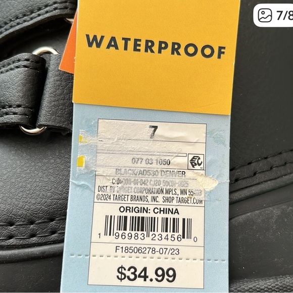 Boys Denver waterproof snow boots by Cat & Jack. - Picture 6 of 7